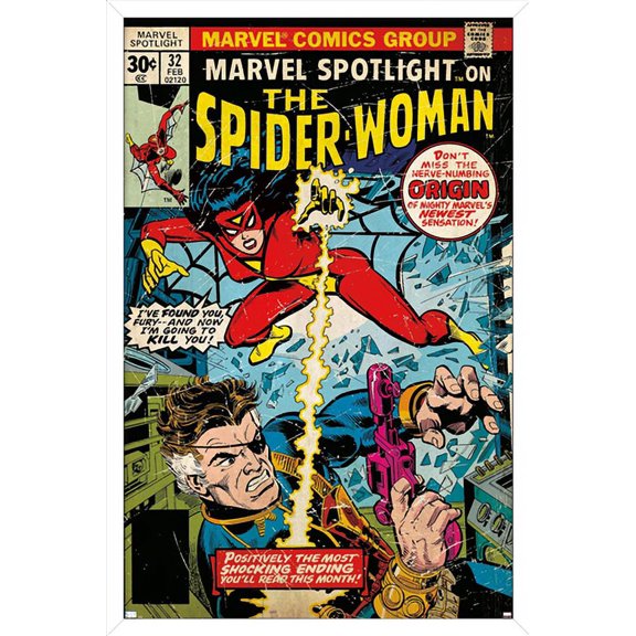 Marvel Comics - Spider-Woman - Spider-Woman #32 Wall Poster, 14.725" x 22.375", Framed