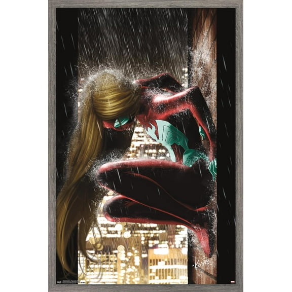 Marvel Comics - Spider-Woman - Ultimates Cover #5 Wall Poster, 14.725" x 22.375", Framed
