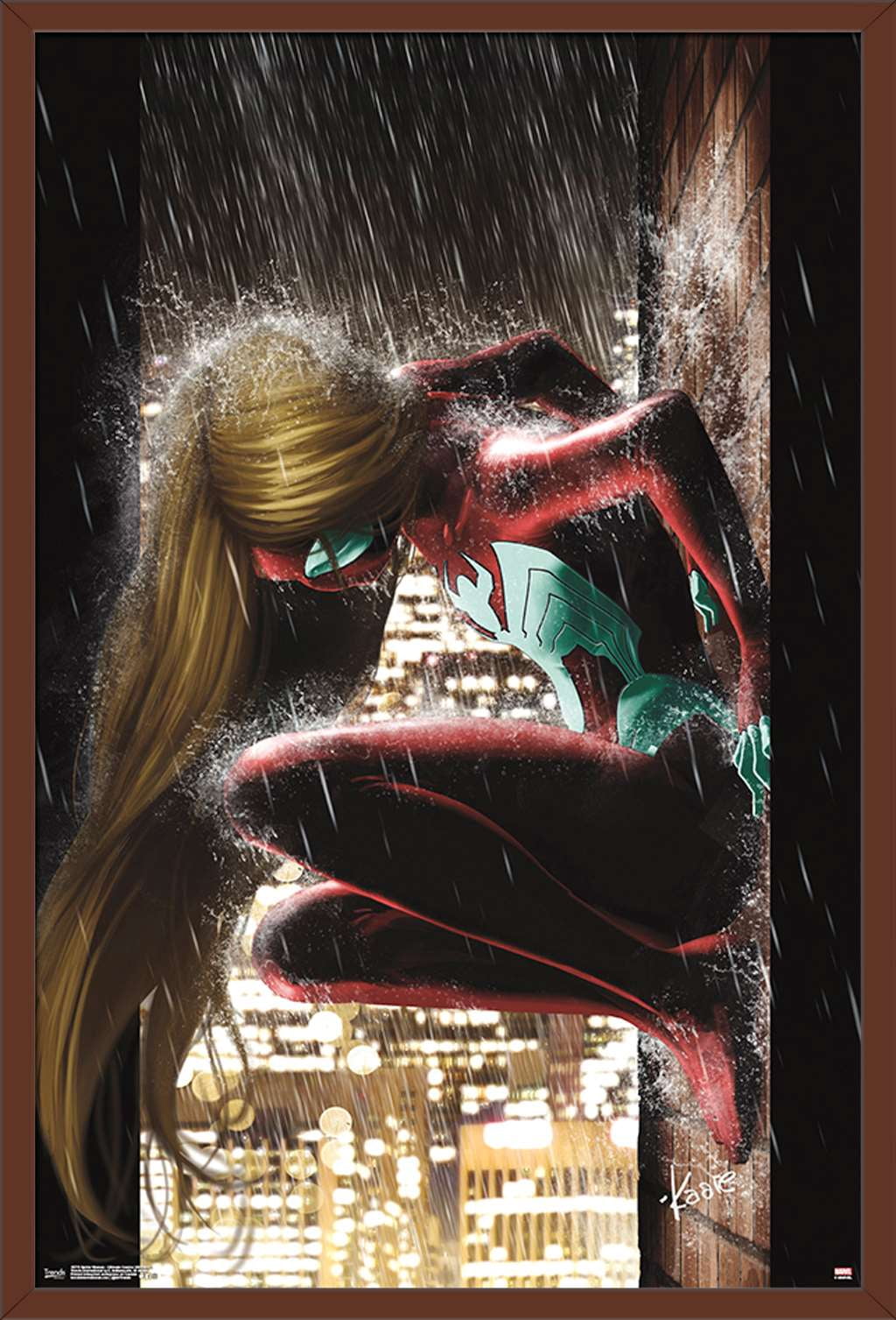 Marvel Comics - Spider-Woman - Ultimates Cover #5 Wall Poster, 22.375" x 34", Framed