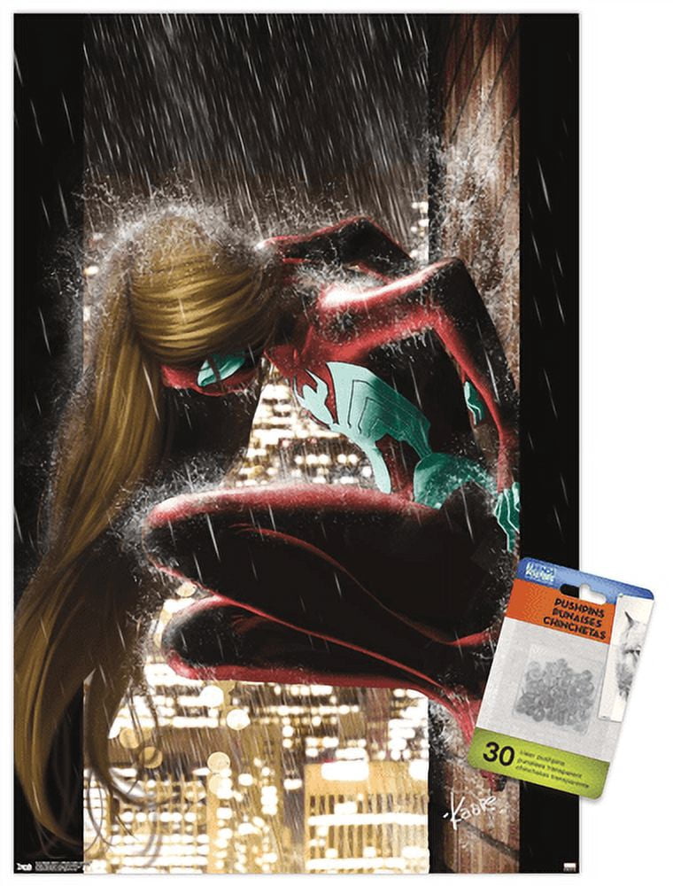 Marvel Comics - Spider-Woman - Ultimates Cover #5 Wall Poster with Push Pins, 14.725" x 22.375"