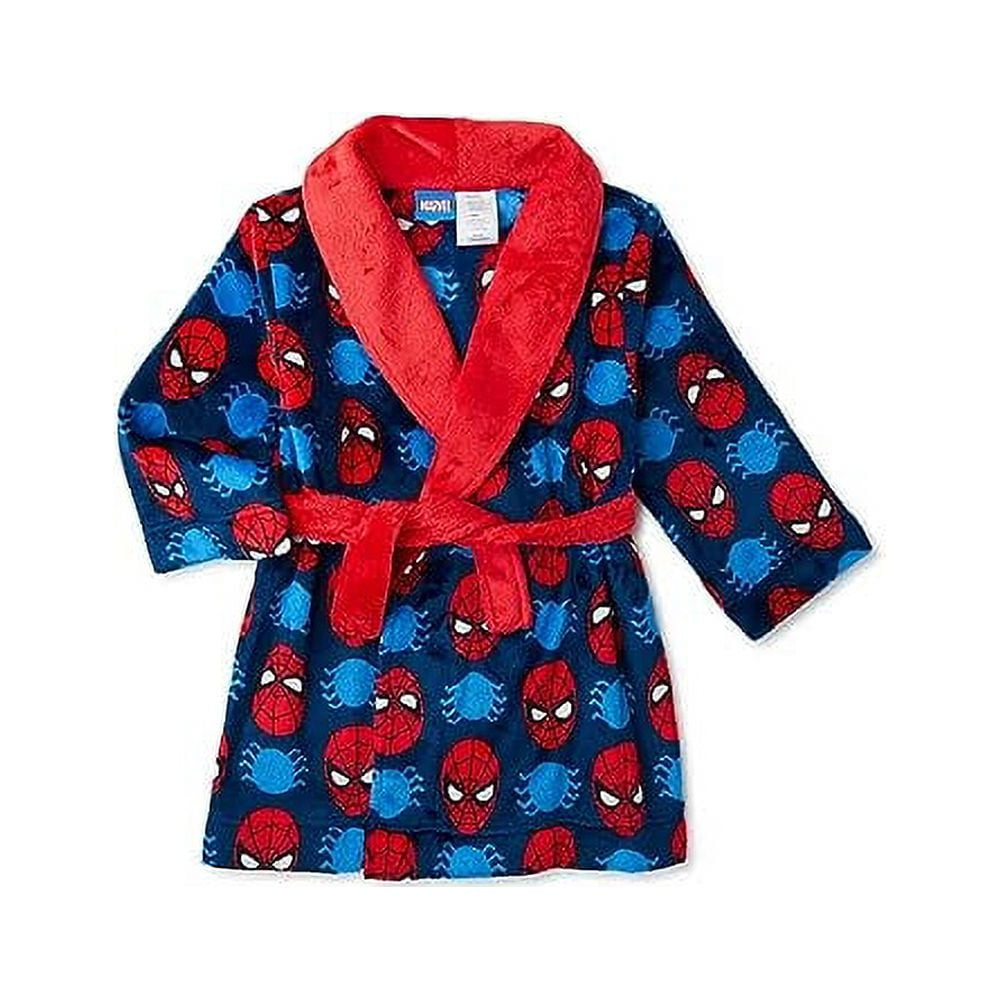 Marvel Comics Spiderman Boys Pajama Robe, Sizes 2T5T(3t)
