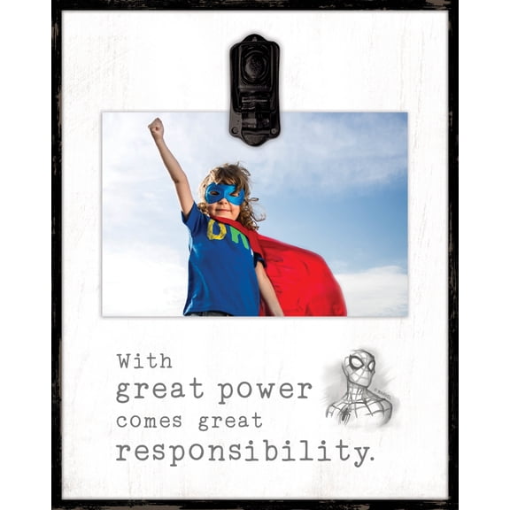 Marvel Comics Spiderman Great Power Table Topper with Photo Clip