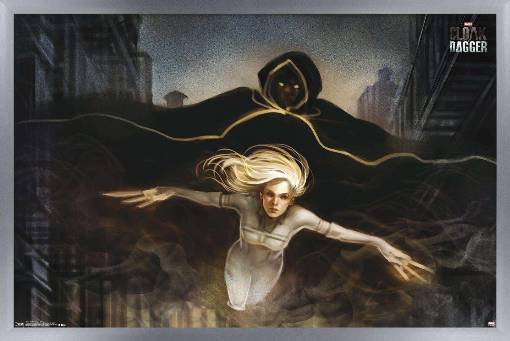 Marvel Comics TV - Cloak and Dagger - Flying Wall Poster, 14.725" x 22.375", Framed