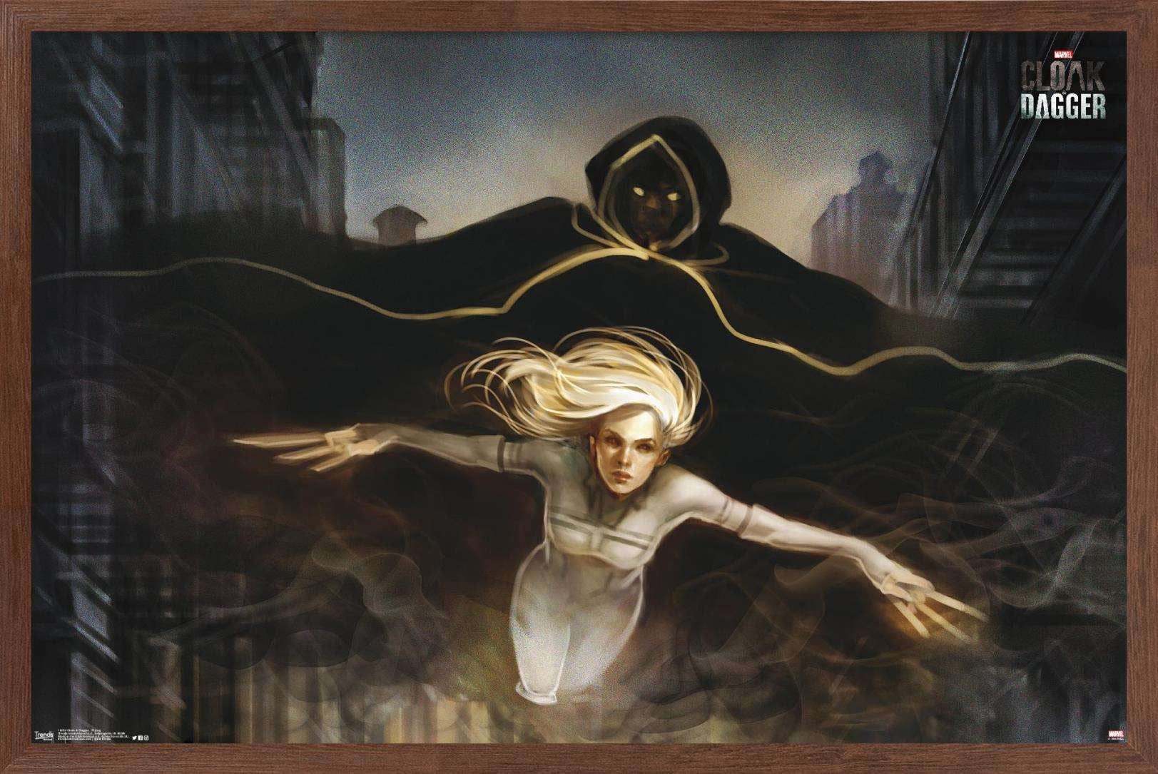 Marvel Comics TV - Cloak and Dagger - Flying Wall Poster, 14.725" x 22.375", Framed