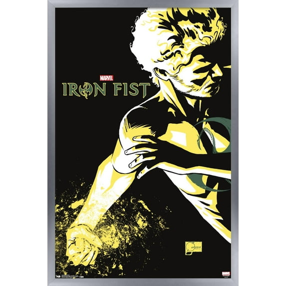 Marvel Comics TV - Iron Fist - Promo Wall Poster, 22.375" x 34", Framed