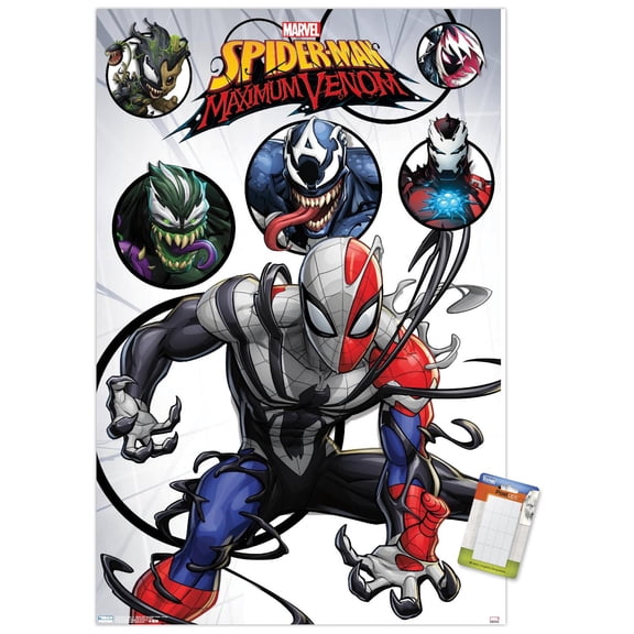 Marvel Comics TV - Spider- Man: Maximum Venom - Collage Wall Poster, 14.725" x 22.375"