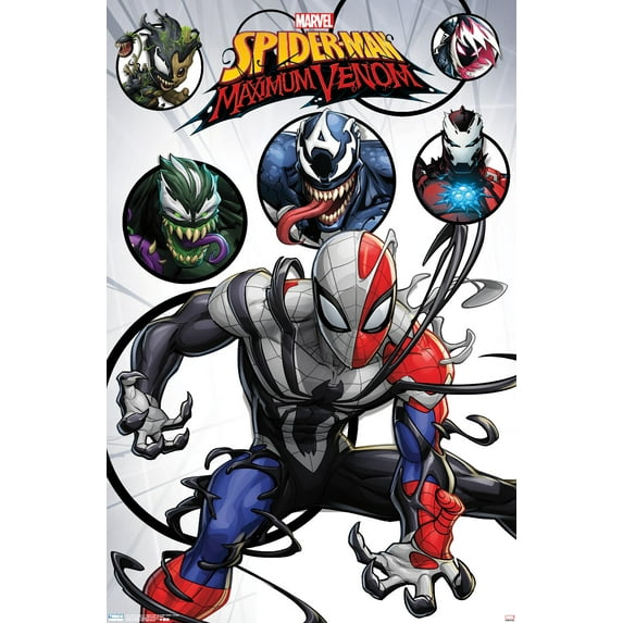 Marvel Comics TV - Spider- Man: Maximum Venom - Collage Wall Poster, 14.725" x 22.375"