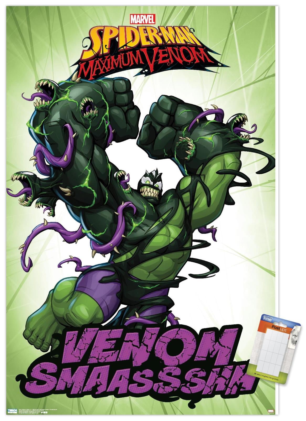Marvel Comics TV - Spider- Man: Maximum Venom - Venom Smash Wall Poster, 14.725" x 22.375"
