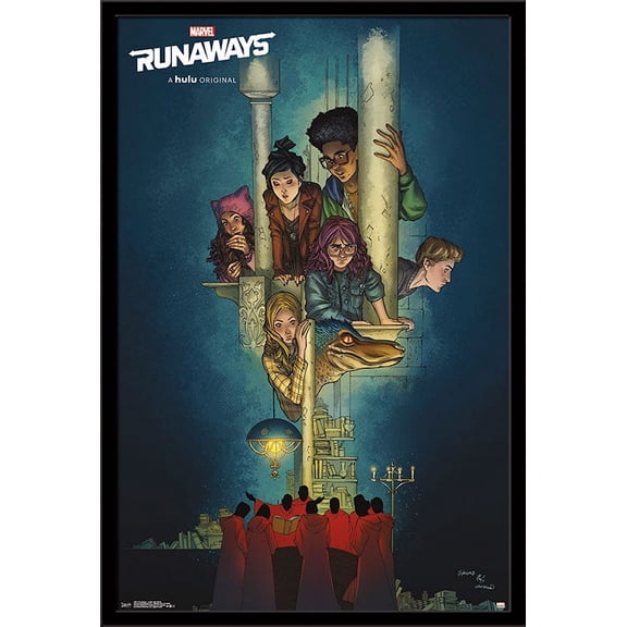 Marvel Comics TV - The Runaways - Comic One Sheet Wall Poster, 22.375" x 34", Framed