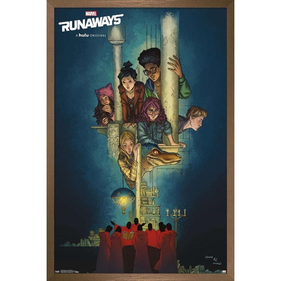 Marvel Comics TV - The Runaways - Comic One Sheet Wall Poster, 22.375" x 34", Framed
