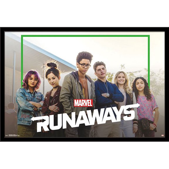 Marvel Comics TV - The Runaways - TV One Sheet Wall Poster, 22.375" x 34", Framed
