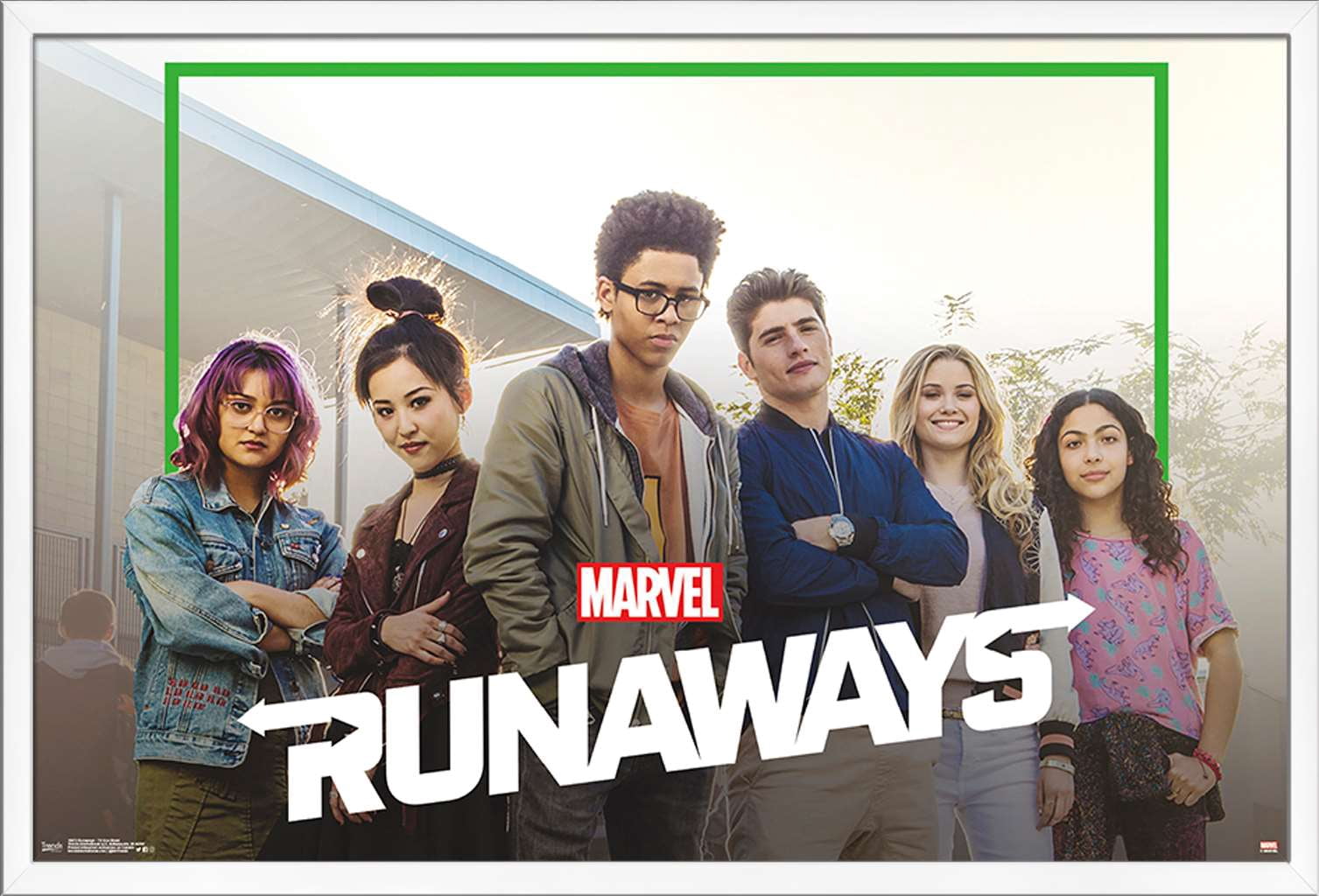 Marvel Comics TV - The Runaways - TV One Sheet Wall Poster, 22.375" x 34", Framed