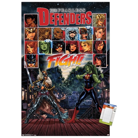 Marvel Comics - The Fearless Defenders - Fight! Wall Poster, 14.725" x 22.375"