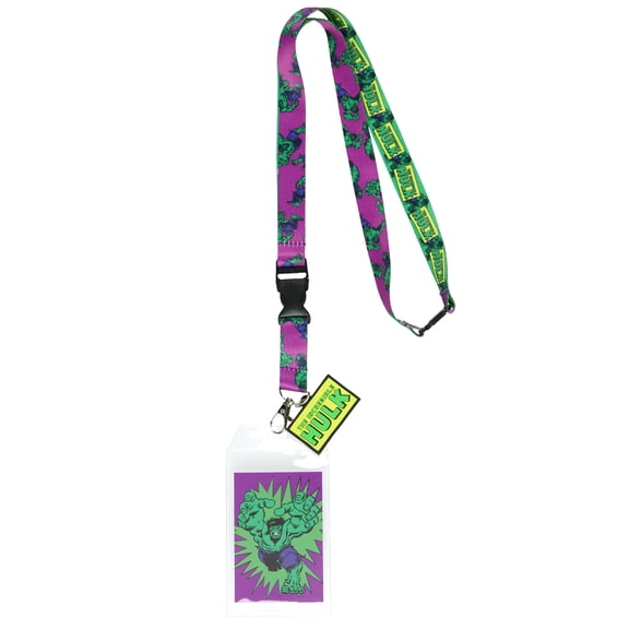 Marvel Comics The Incredible Hulk Breakaway Lanyard with Clear ID Badge Holder Keychain