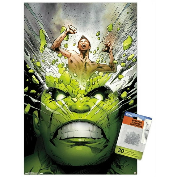 Marvel Comics - The Incredible Hulk - Cover #171 Wall Poster with Push Pins, 14.725" x 22.375"