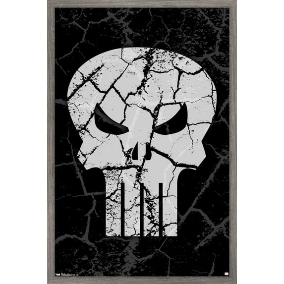Marvel Comics - The Punisher - Logo 24.25" x 35.75" Framed Poster by Trends International