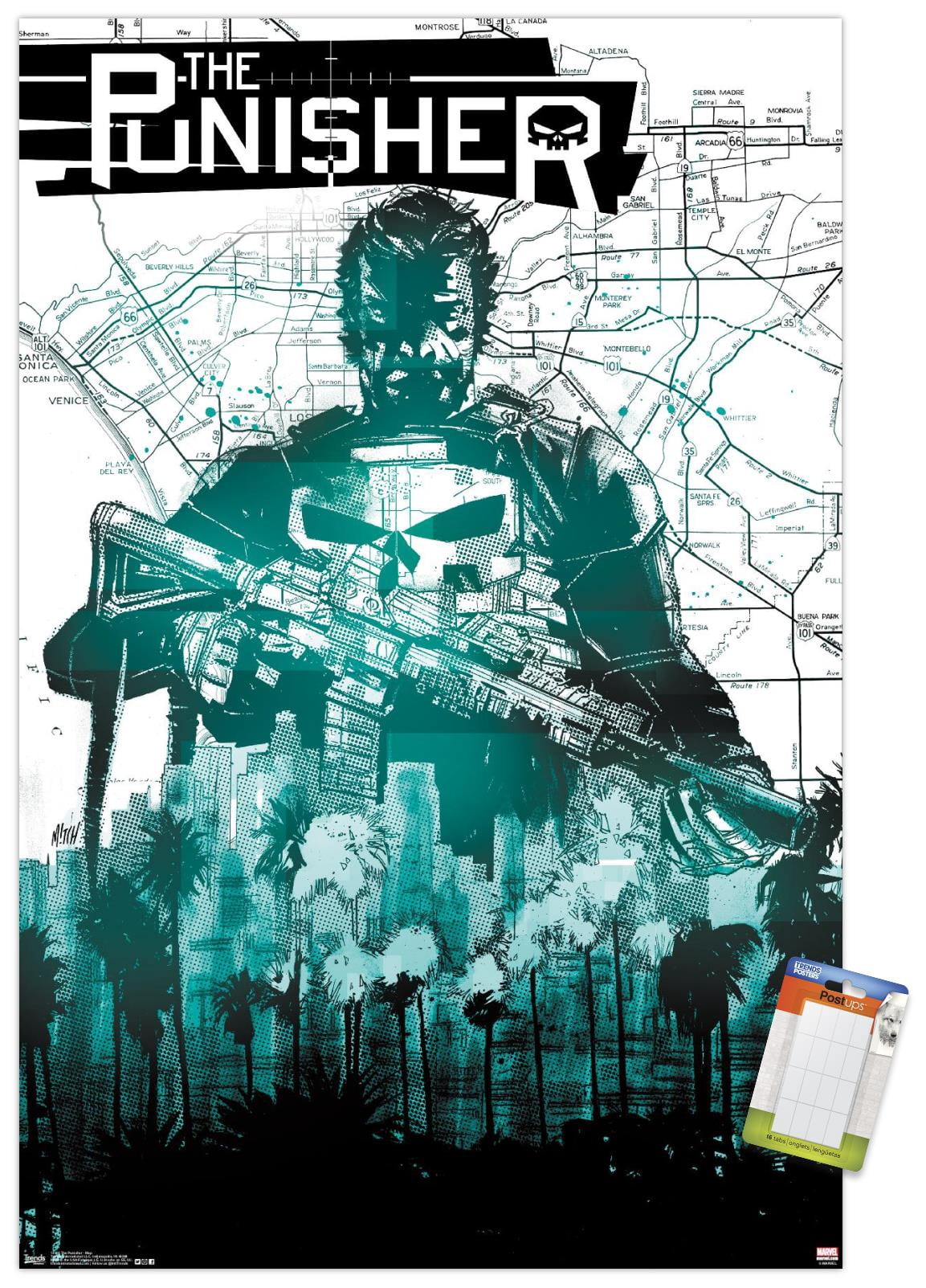 Marvel Comics - The Punisher - Map Wall Poster, 22.375" x 34"