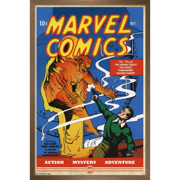 Marvel Comics - The Very First Marvel Comics #1 Wall Poster, 14.725" x 22.375", Framed