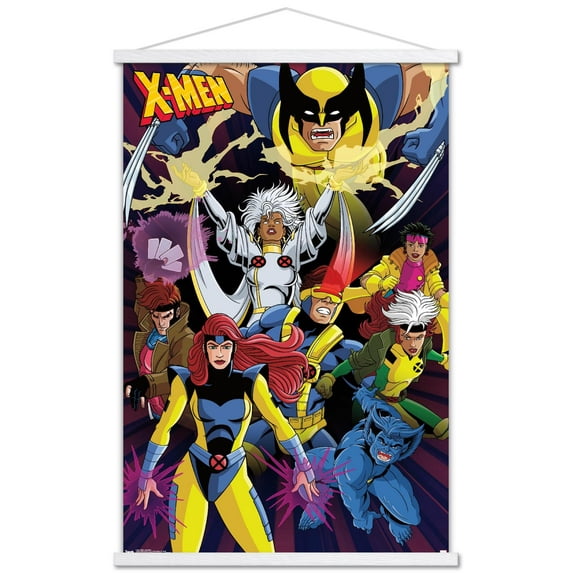 Marvel Comics - The X-Men - Awesome Wall Poster with Wooden Magnetic Frame, 22.375" x 34"
