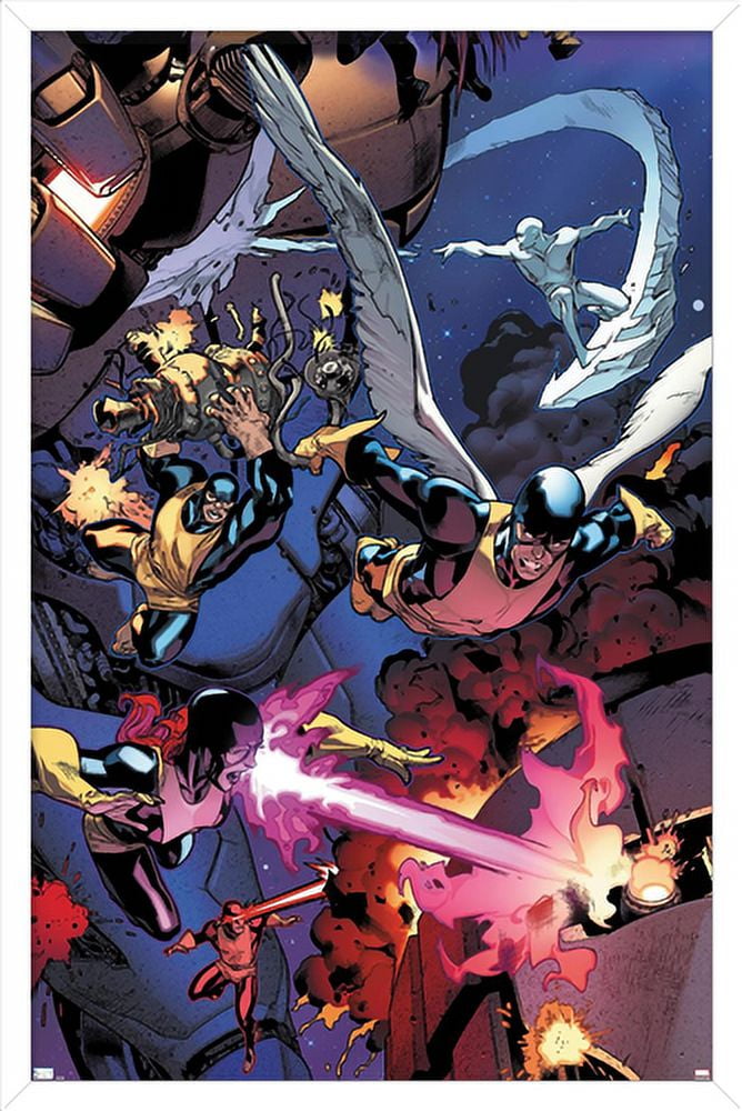 Marvel Comics - The X-Men - Classic Group Fighting Wall Poster