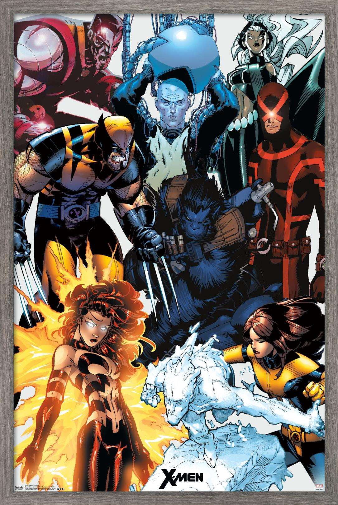 Marvel Comics - The X-Men - Collage Wall Poster, 14.725" x 22.375", Framed