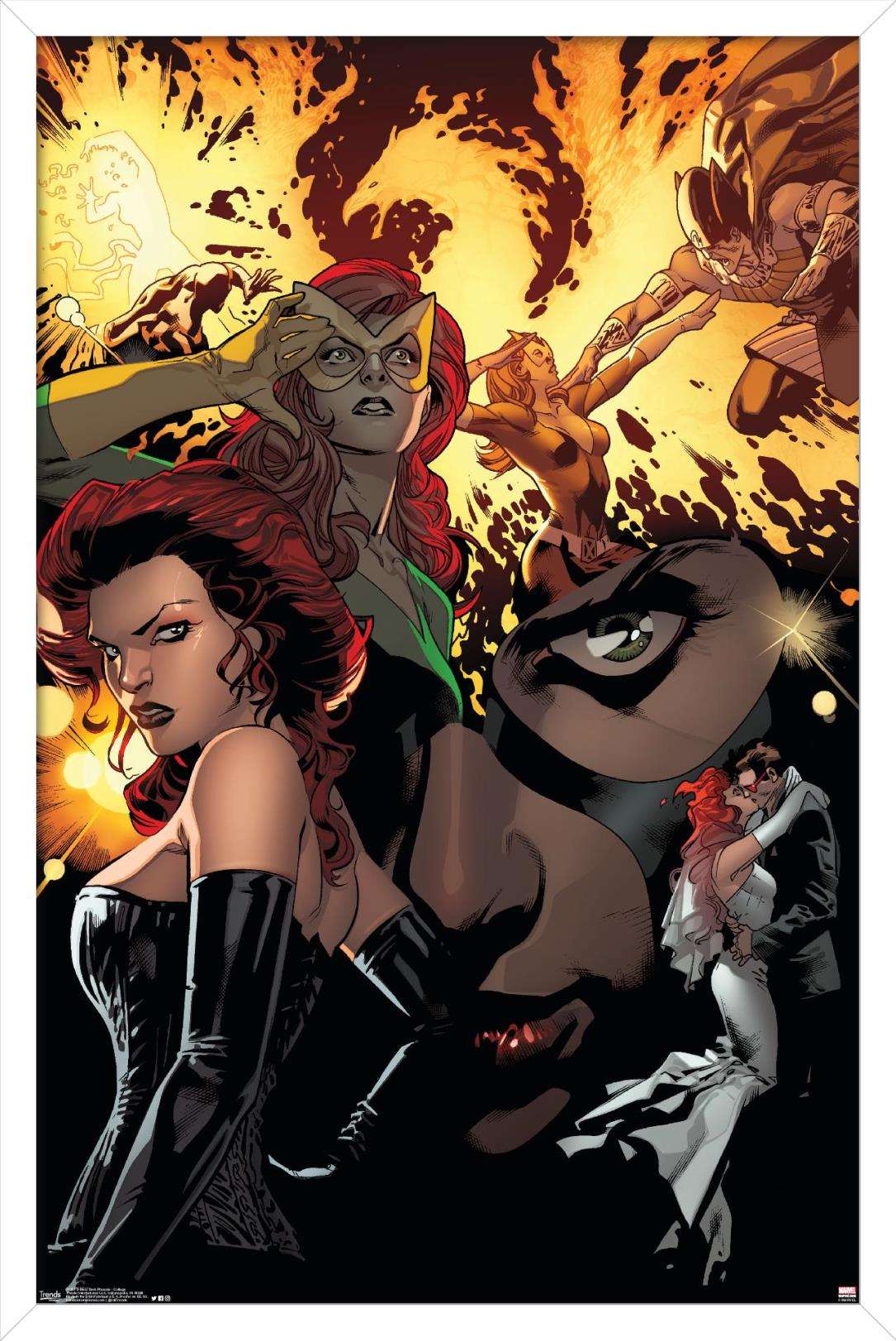 Marvel Comics - The X-Men: Dark Phoenix - Collage Wall Poster, 14.725" x 22.375", Framed
