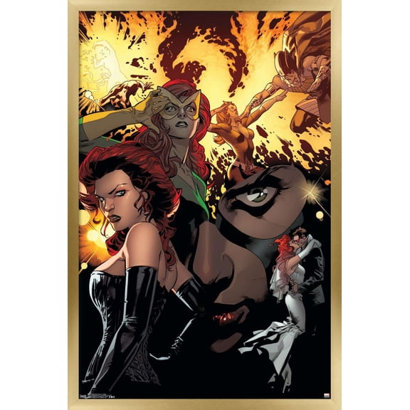 Marvel Comics - The X-Men: Dark Phoenix - Collage Wall Poster, 22.375" x 34", Framed