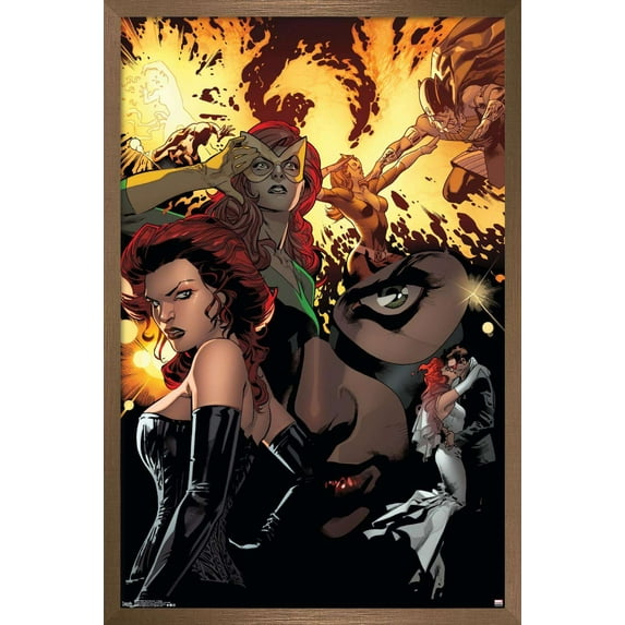 Marvel Comics - The X-Men: Dark Phoenix - Collage Wall Poster, 22.375" x 34", Framed