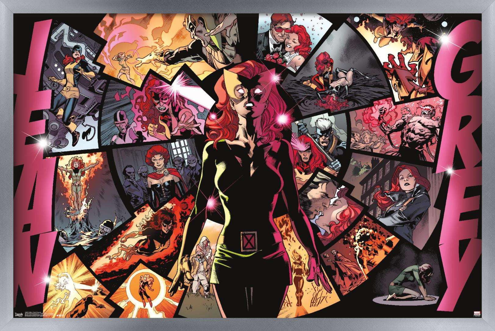 Marvel Comics - The X-Men: Dark Phoenix - Jean Wall Poster, 14.725" x 22.375", Framed