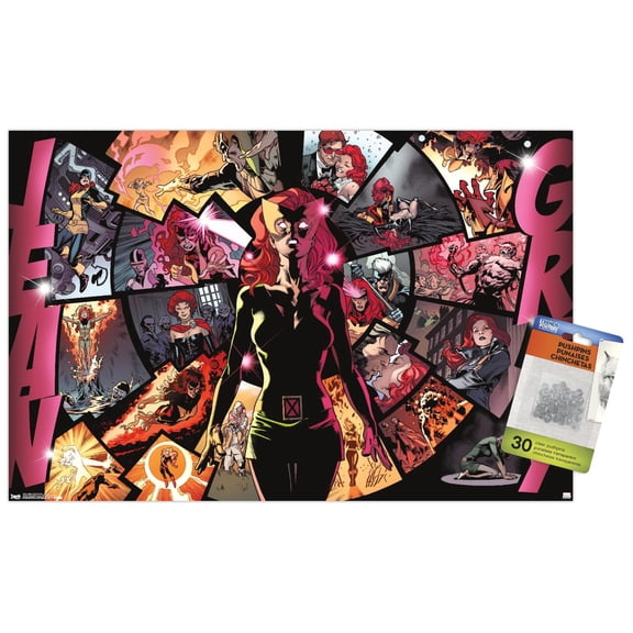 Marvel Comics - The X-Men: Dark Phoenix - Jean Wall Poster with Push Pins, 14.725" x 22.375"