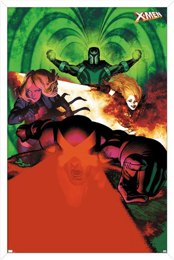 Marvel Comics - The X-Men - Emma Frost Magneto Magik Cyclops Wall Poster, 14.725" x 22.375", Framed