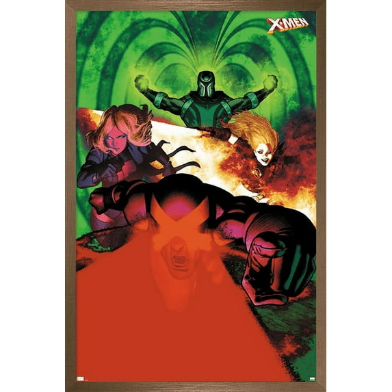 Marvel Comics - The X-Men - Emma Frost Magneto Magik Cyclops Wall Poster, 14.725" x 22.375", Framed