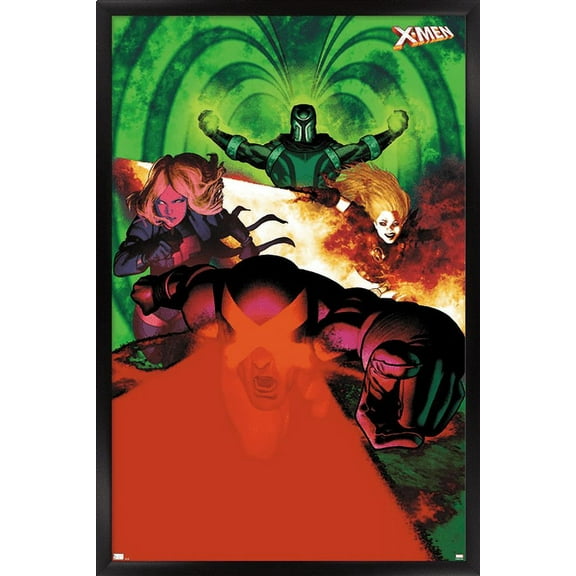 Marvel Comics - The X-Men - Emma Frost Magneto Magik Cyclops Wall Poster, 14.725" x 22.375", Framed