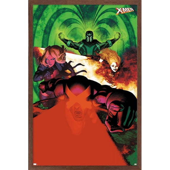 Marvel Comics - The X-Men - Emma Frost Magneto Magik Cyclops Wall Poster, 22.375" x 34", Framed