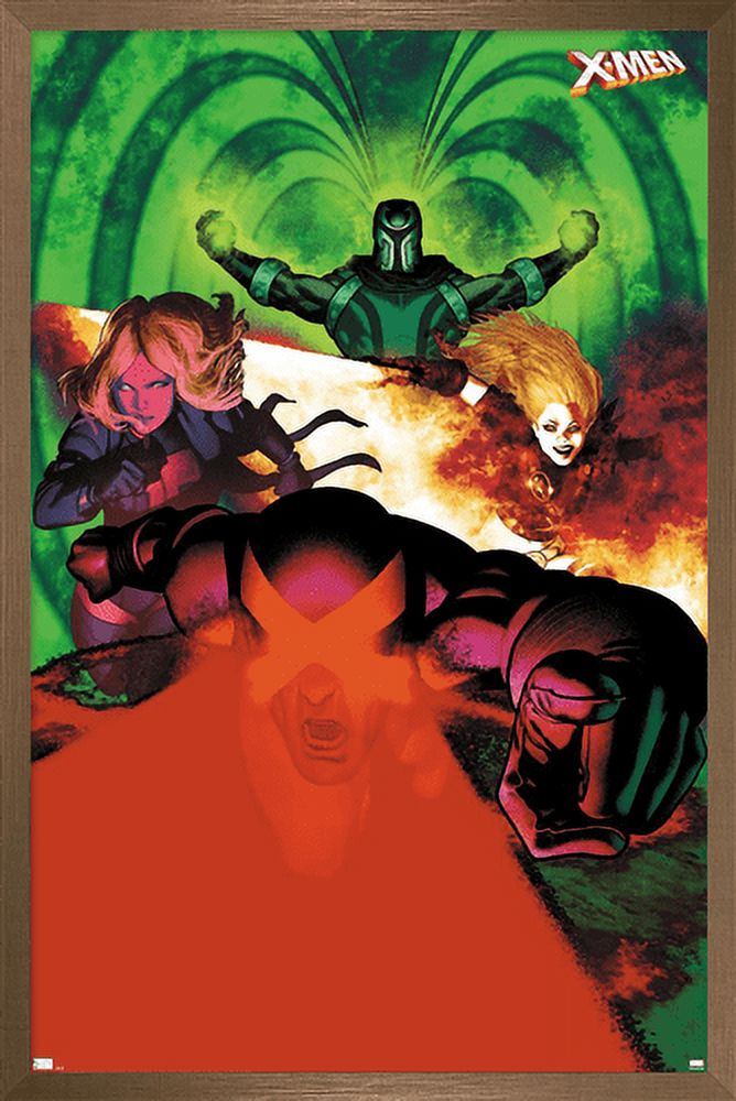 Marvel Comics - The X-Men - Emma Frost Magneto Magik Cyclops Wall Poster, 22.375" x 34", Framed