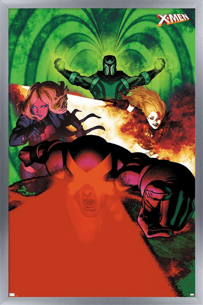 Marvel Comics - The X-Men - Emma Frost Magneto Magik Cyclops Wall Poster, 22.375" x 34", Framed