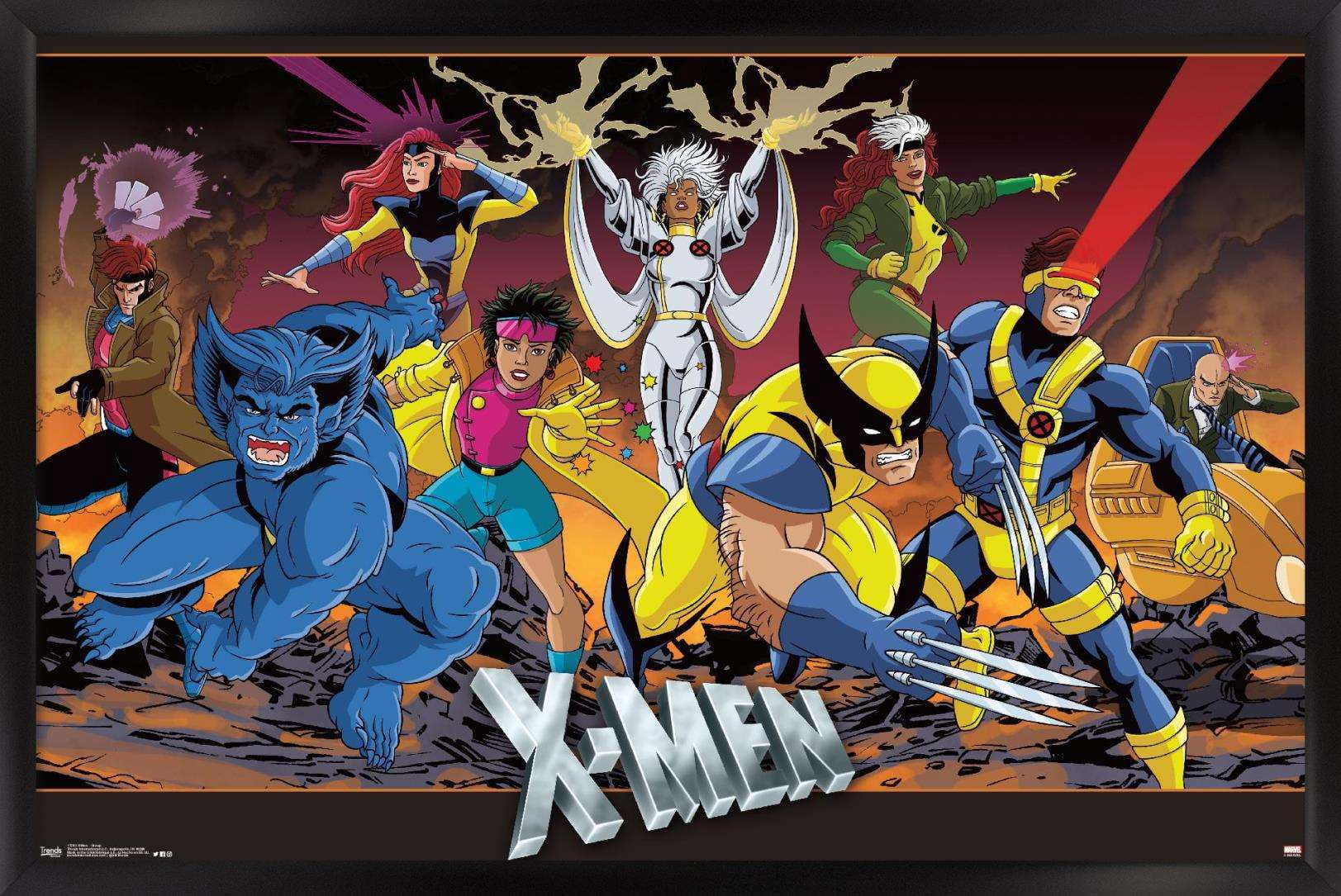 Marvel Comics - The X-Men - Group Wall Poster, 14.725" x 22.375", Framed
