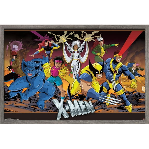 Marvel Comics - The X-Men - Group Wall Poster, 14.725" x 22.375", Framed
