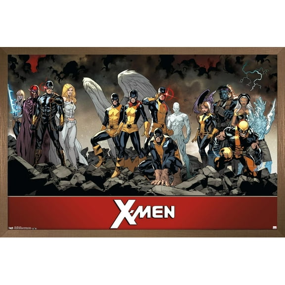 Marvel Comics - The X-Men - Team Wall Poster, 22.375" x 34", Framed