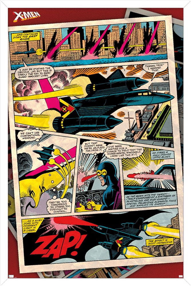 Marvel Comics - The X-Men - X-Jet Cyclops Wall Poster, 22.375" x 34", Framed