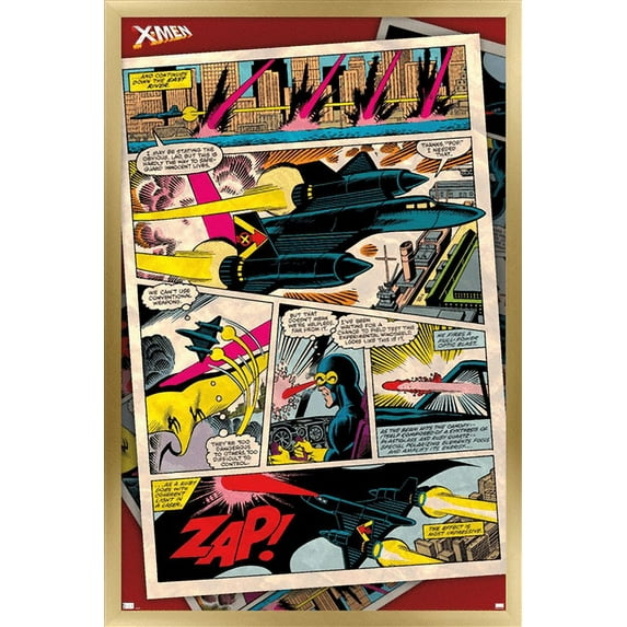 Marvel Comics - The X-Men - X-Jet Cyclops Wall Poster, 22.375" x 34", Framed