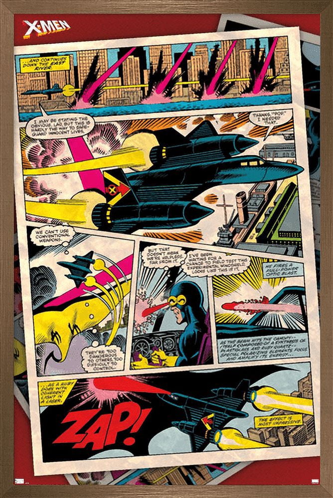 Marvel Comics - The X-Men - X-Jet Cyclops Wall Poster, 22.375" x 34", Framed