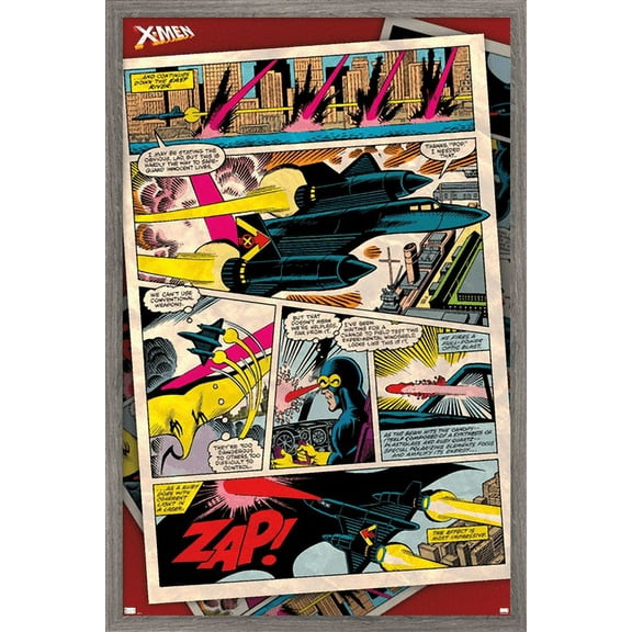 Marvel Comics - The X-Men - X-Jet Cyclops Wall Poster, 22.375" x 34", Framed