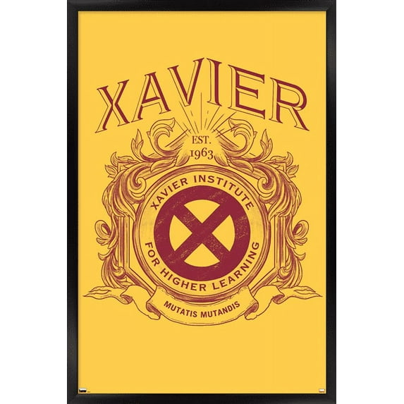 Marvel Comics - The X-Men - XaVier Institute Crest Wall Poster, 14.725" x 22.375", Framed