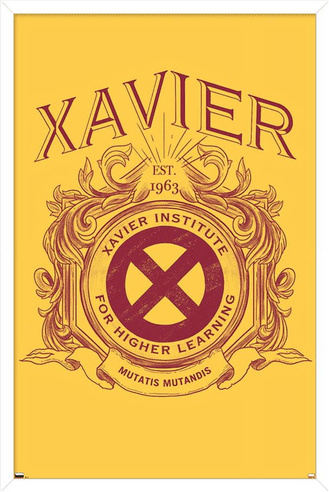 Marvel Comics - The X-Men - XaVier Institute Crest Wall Poster, 22.375" x 34", Framed