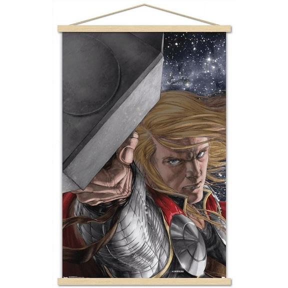 Marvel Comics - Thor - Astonishing 4 Wall Poster with Wooden Magnetic Frame, 22.375" x 34"