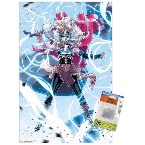 Marvel Comics - Thor - Mighty Thor #704 Wall Poster with Pushpins, 14.725" x 22.375"
