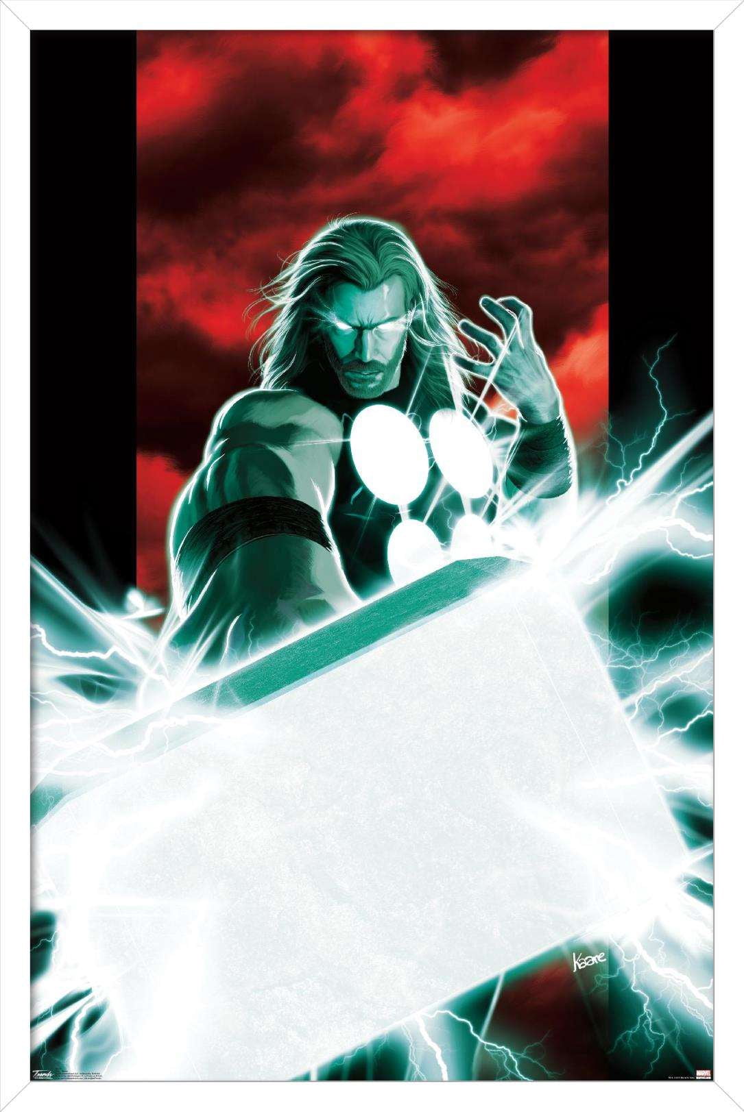 Marvel Comics - Thor - Mjolnir Wall Poster, 14.725" x 22.375", Framed