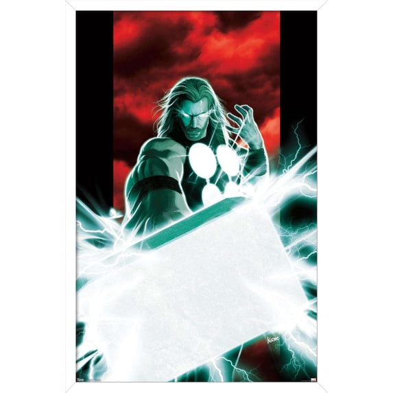 Marvel Comics - Thor - Mjolnir Wall Poster, 14.725" x 22.375", Framed