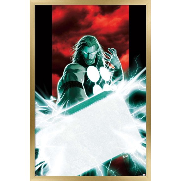 Marvel Comics - Thor - Mjolnir Wall Poster, 22.375" x 34", Framed